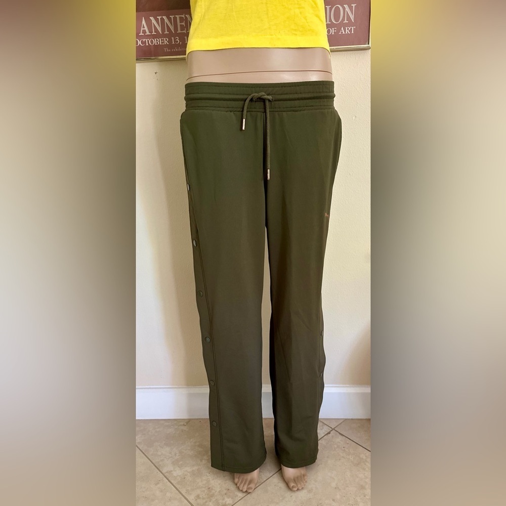 VtG Puma Low Rise Archival Puma women's explosive tear away pants OLIVE GREEN - Picture 7 of 11